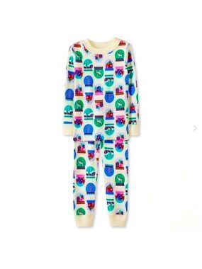 HANNA Andersson Long John Holiday Print Pajama Set Organic Hygge Snowglobes 3T